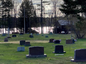 Cemetery with Lake View